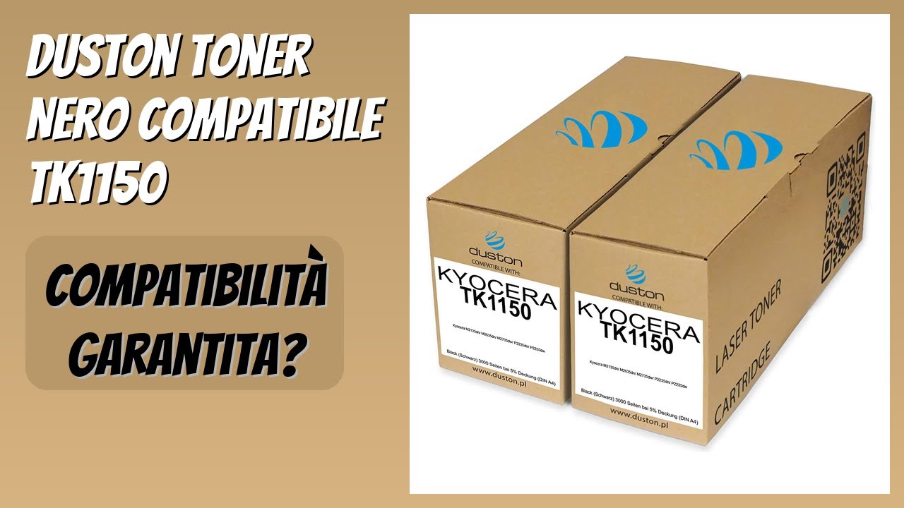RECENSIONE (2026) : Duston Toner Nero Compatibile TK1150. DETTAGLI