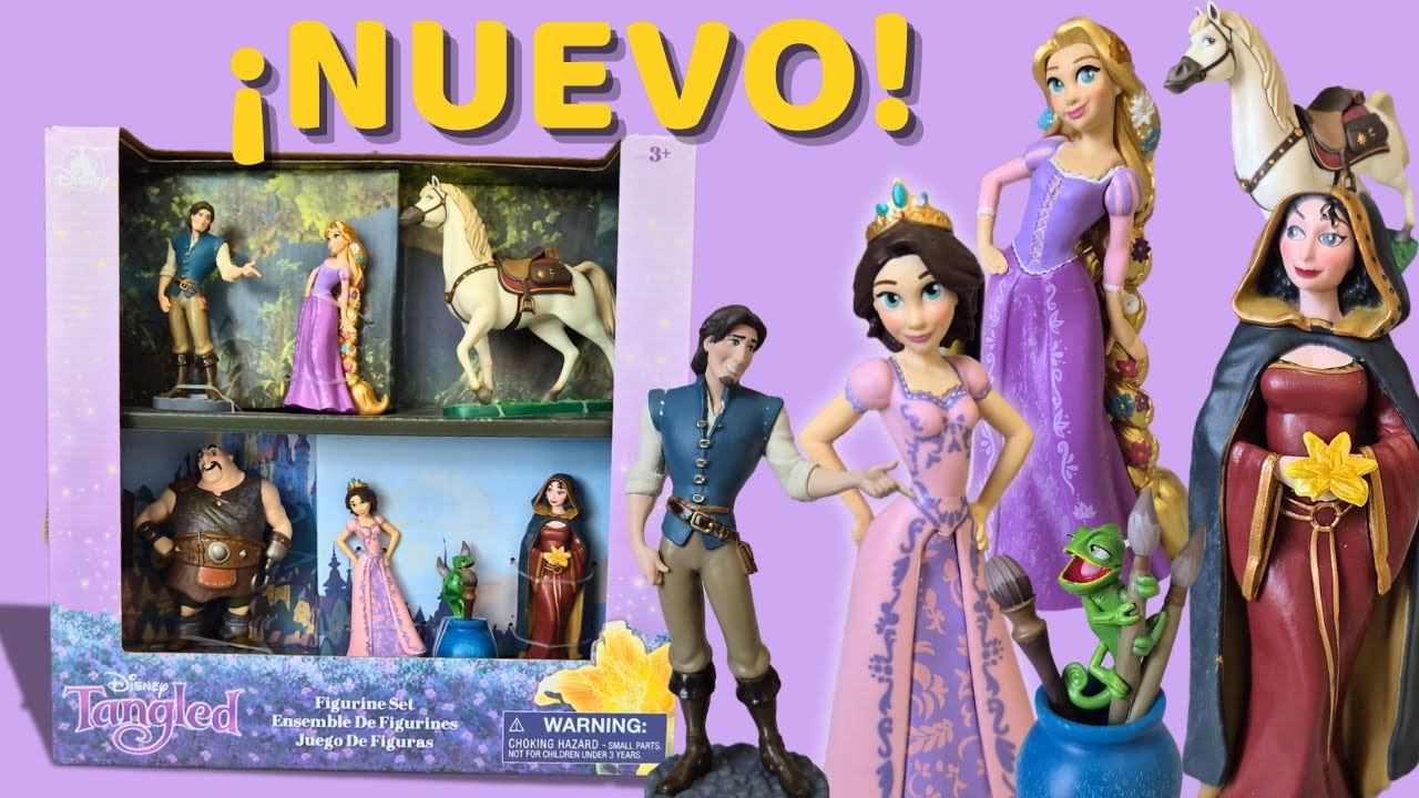 Set Figuras RENOVADO Enredados - Rapunzel, Eugene, Gothel, Pascal y m&aacute;s!
