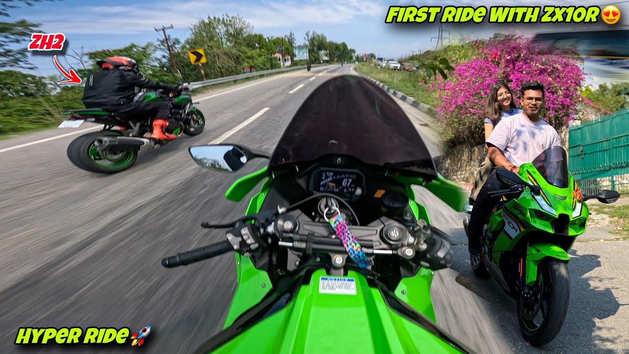 First Ride With Kawasaki Zx10r | Zh2 | Public Reaction on Superbike