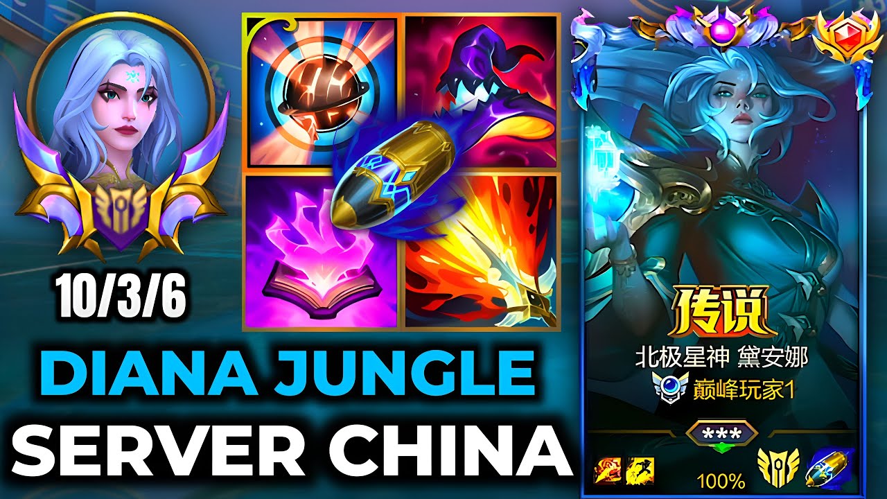Diana Wild Rift China - Build, Runes, Season 17 - Gameplay Winterblessed Diana