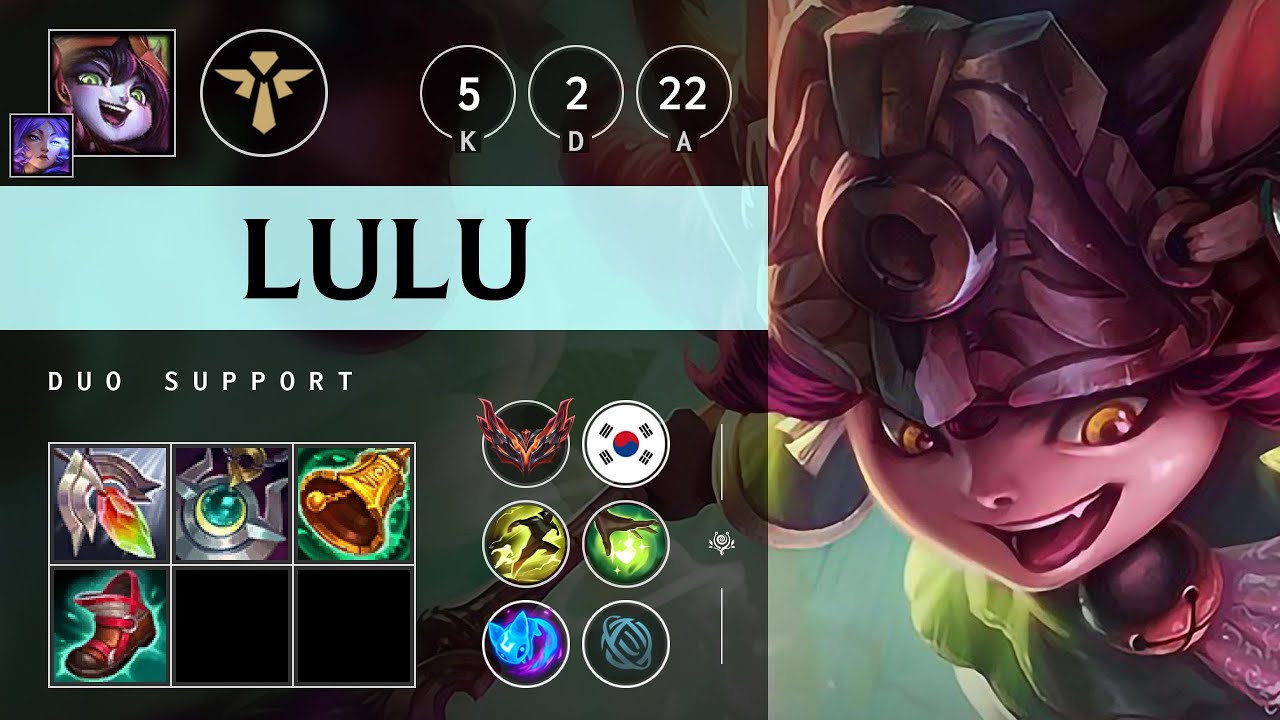 Lulu Support vs Nautilus - KR Grandmaster Patch 25.20