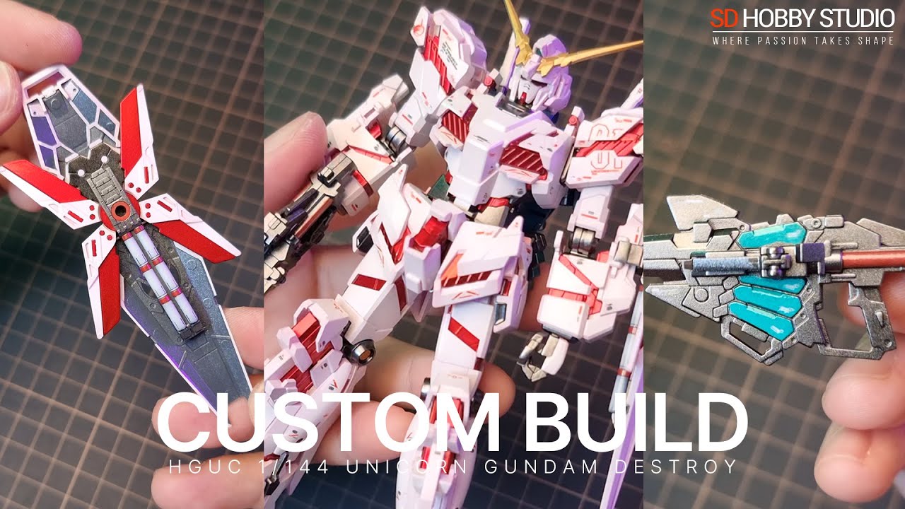 HGUC UNICORN GUNDAM DESTROY MODE CUSTOM Build