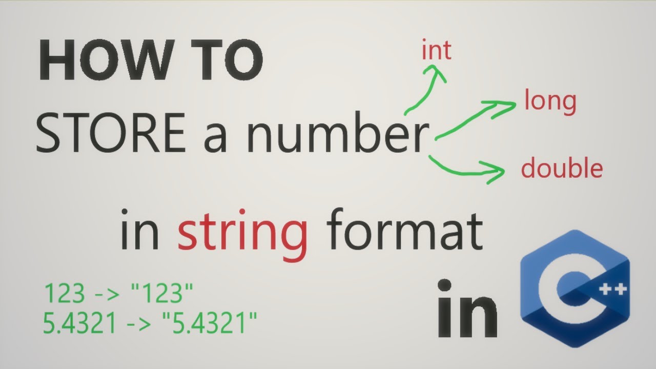 Converting number (int, long, double) to string in C++