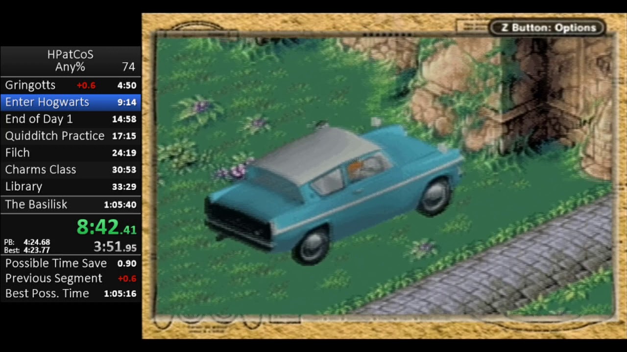 Harry Potter and the Chamber of Secrets GBA Any% Speedrun in 1:05:05 (Former WR)