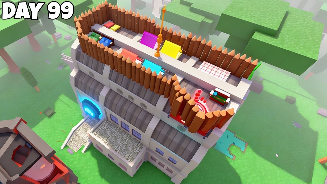 BUILDING A CASTLE IN 99 NIGHTS IN THE FOREST!