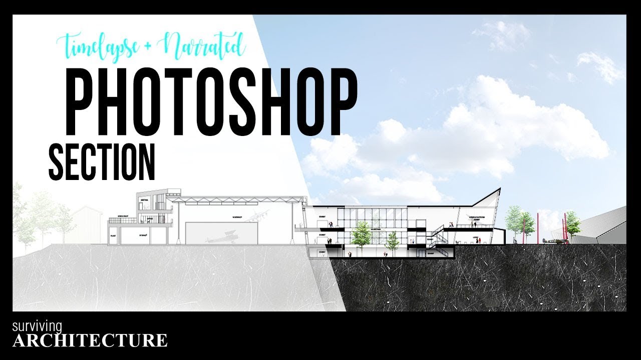 Section Rendering In Photoshop - Easy Architectural Section Rendering