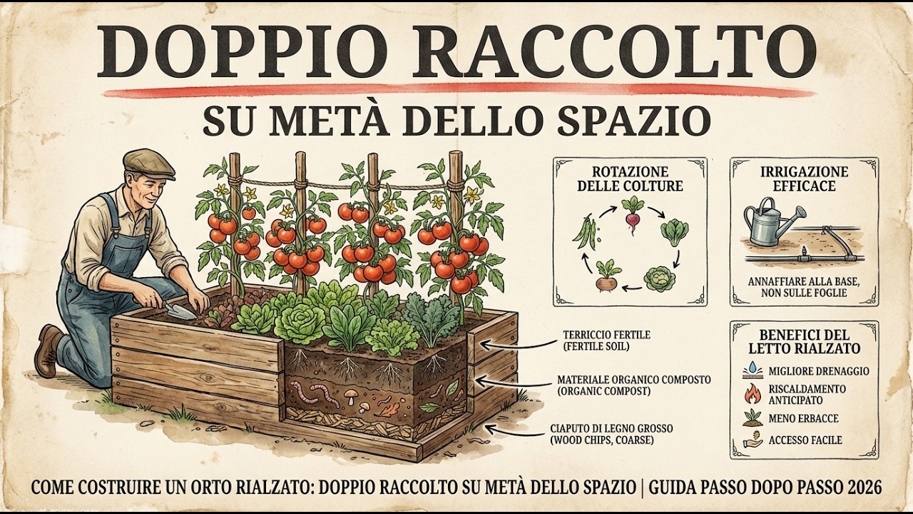 Come costruire un letto rialzato: RACCOLTO DOPPIO su metà spazio | Guida passo dopo passo 2026