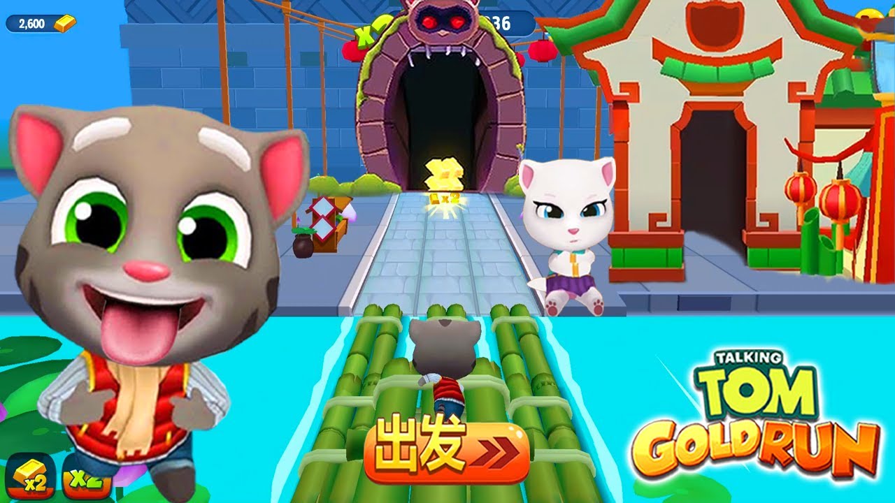 Talking Tom Gold Run Special Water Village Update ┃ Frosty Tom & Neon Angela vs Boss Fight