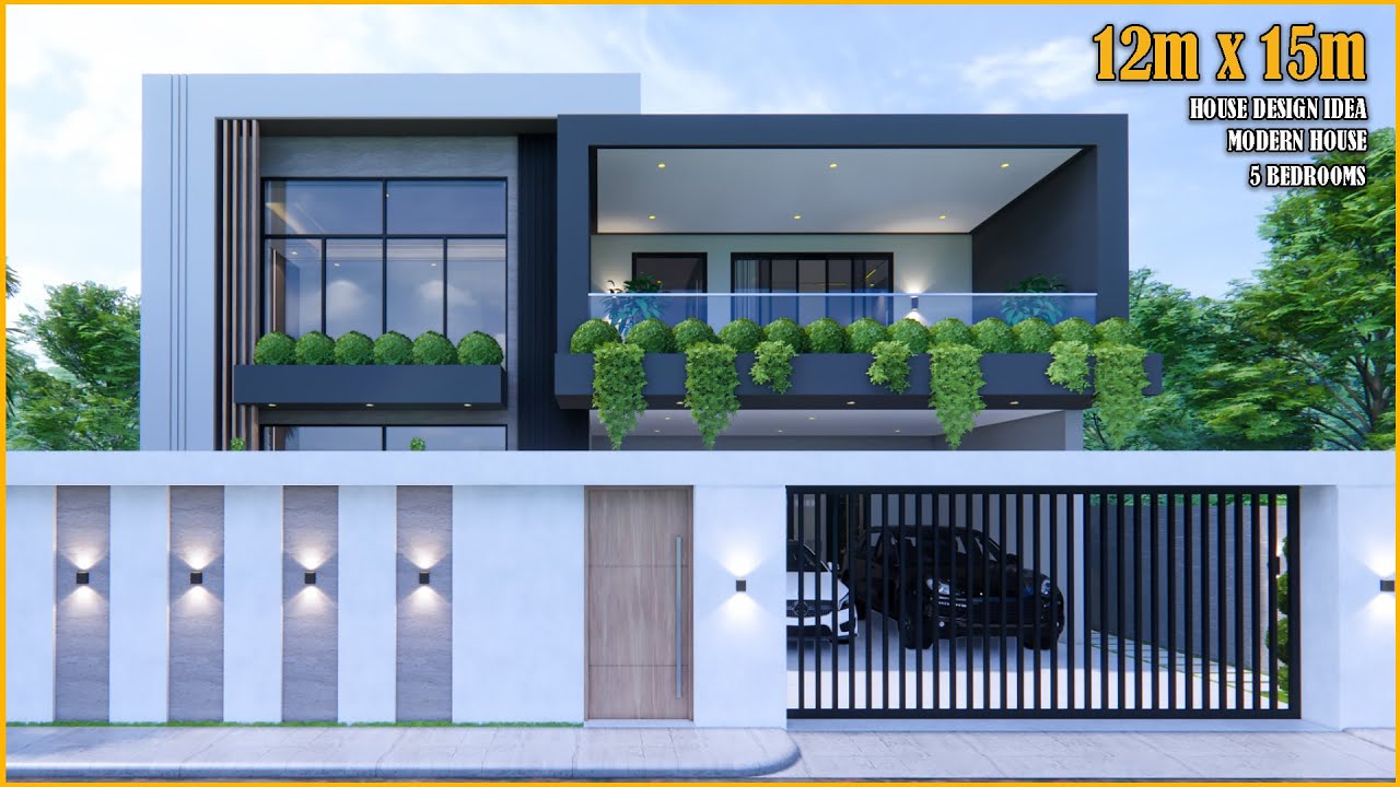 Modern House | House Design 2 Storey  | 12m x 15m with 5 Bedrooms