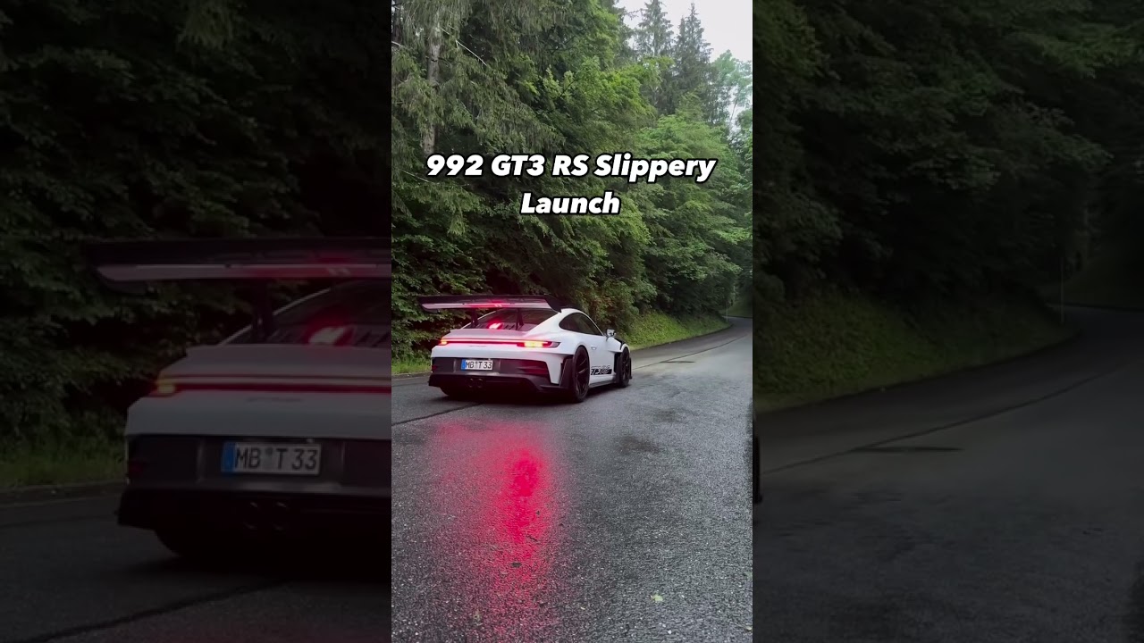 992 GT3 RS Slippery Launch! 🚀 🌧️