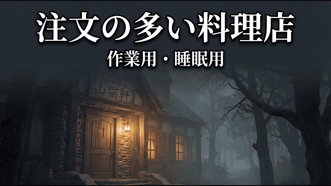 【作業用・睡眠用朗読】注文の多い料理店｜宮沢 賢治｜青空文庫