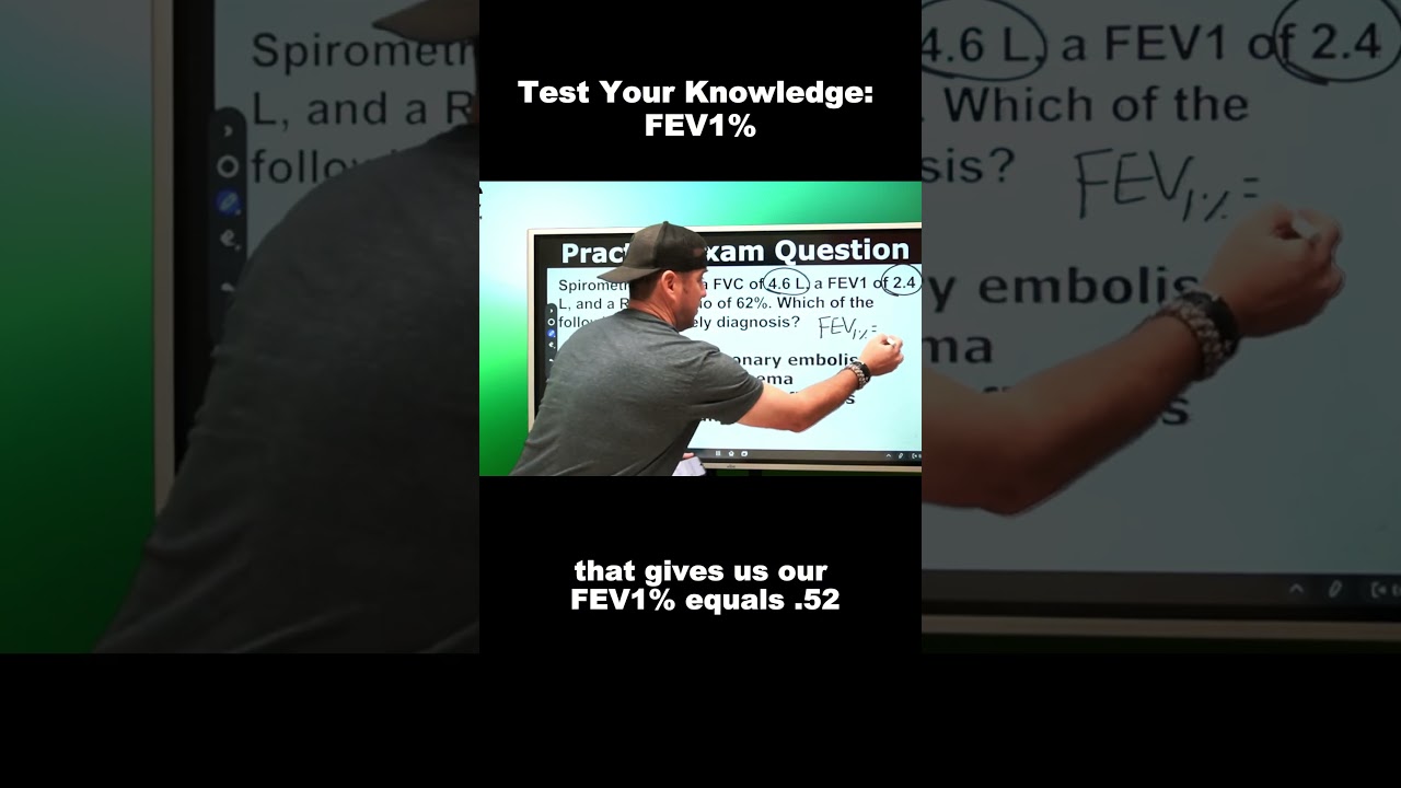 Respiratory Therapy - FEV1% Practice Exam Question