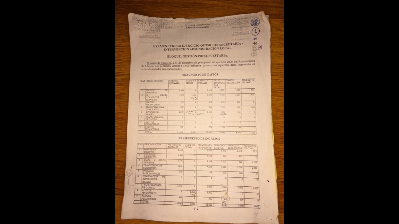 EXAMEN SECRETARIA INTERVENCIÓN 2000 ( PARTE EC)