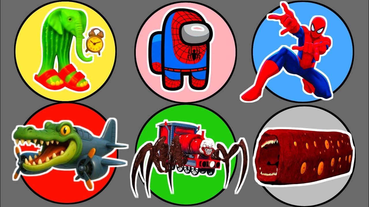 Spin Wheel !!! Among Us, Spiderman, Train Eater, Chocho Charles 