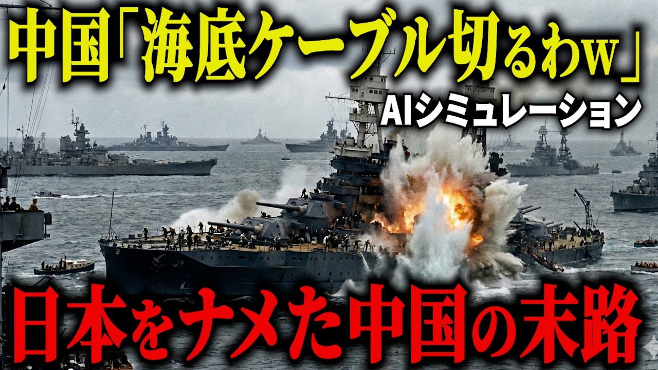 【衝撃】もしも中国が日本の海底ケーブルを切断したら…自衛隊の極秘水中兵器で逆襲した結果がヤバすぎる！【AIシミュレーション】