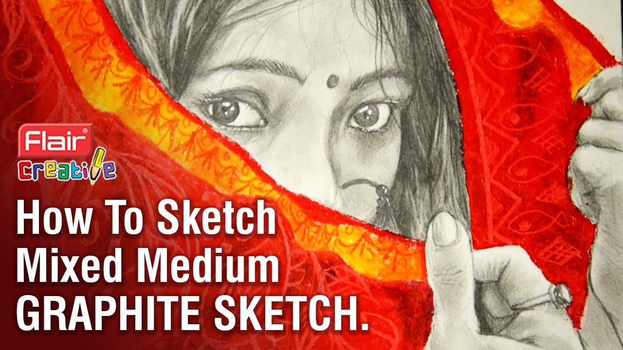 Sketching Tutorial for Beginners | Mixed Medium Graphite Sketch | Flair Creatives