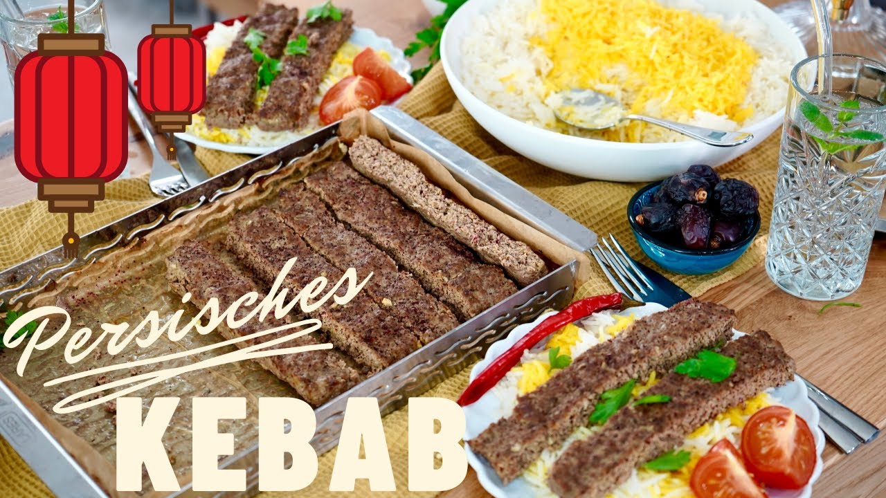 Ramadan-Reihe: Persisches Kebab / Kabab Koobideh mit Reis und Safran / Iftar Rezept / Grillrezept