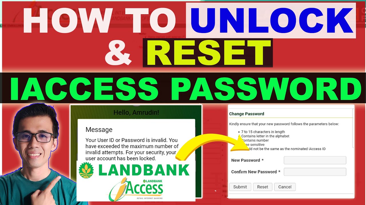 PAANO UNLOCK AT RESET ANG PASSWORD NG LANDBANK IACCESS ID  | LANDBANK IACCESS CHANGE PASSWORD ONLINE