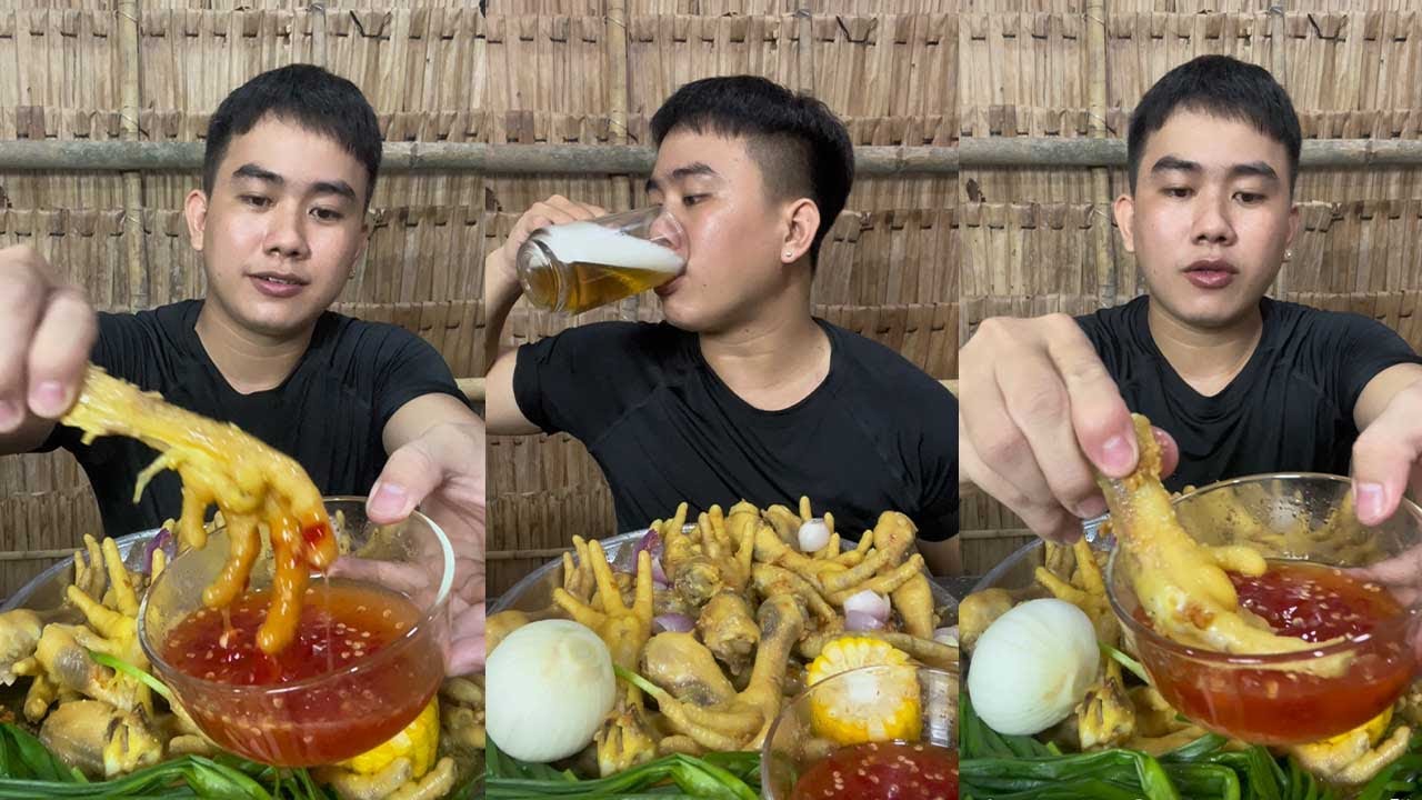Chân Gà Hấp Hành Chấm Muối Ớt Siêu Cay | Steamed Chicken Feet with Scallions