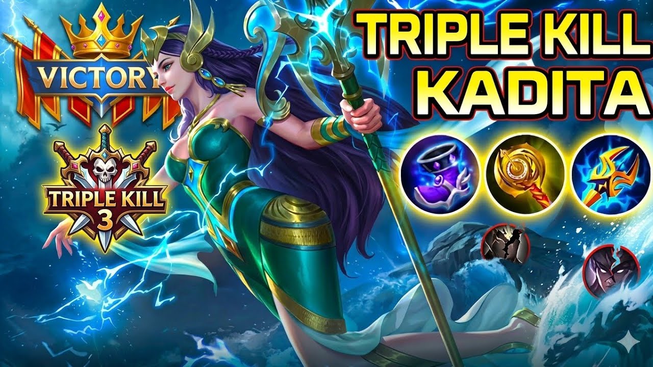 Kadita Best Build Game Play 🔥| use my Build For good Result|💪 #mobilelegends #gusionfreestyle 