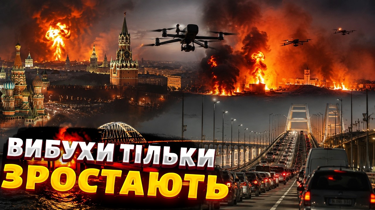 Терміново! Дрони МАСОВО атакують МОСКВУ та КРИМ: пожежа за пожежею, чути ВИБУХИ. Черги на КІЛОМЕТРИ
