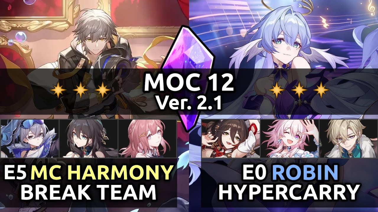 E5 MC Harmony & E0S1 Robin  | Memory of Chaos 12 | Honkai Star Rail 2.2