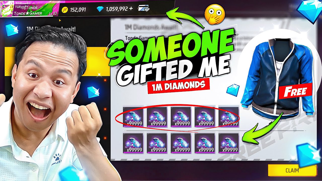 Кто-то прислал мне 1 миллион алмазов 💎 Tonde Gamer - Free Fire Max