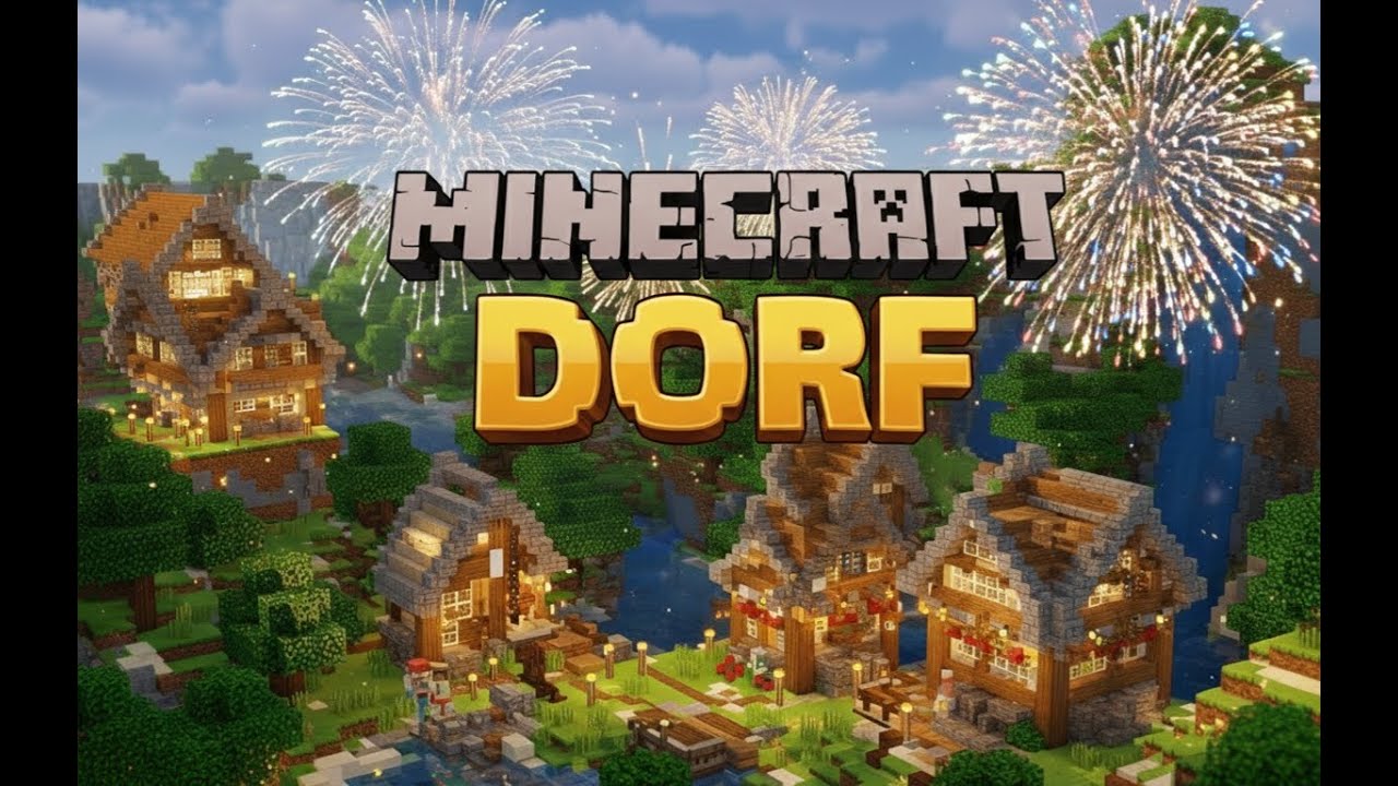 Wir Feiern Silvester in unserem Minecraft Dorf 🎆 und haben Spaß (Jeder darf mitspielen) |Minecraft