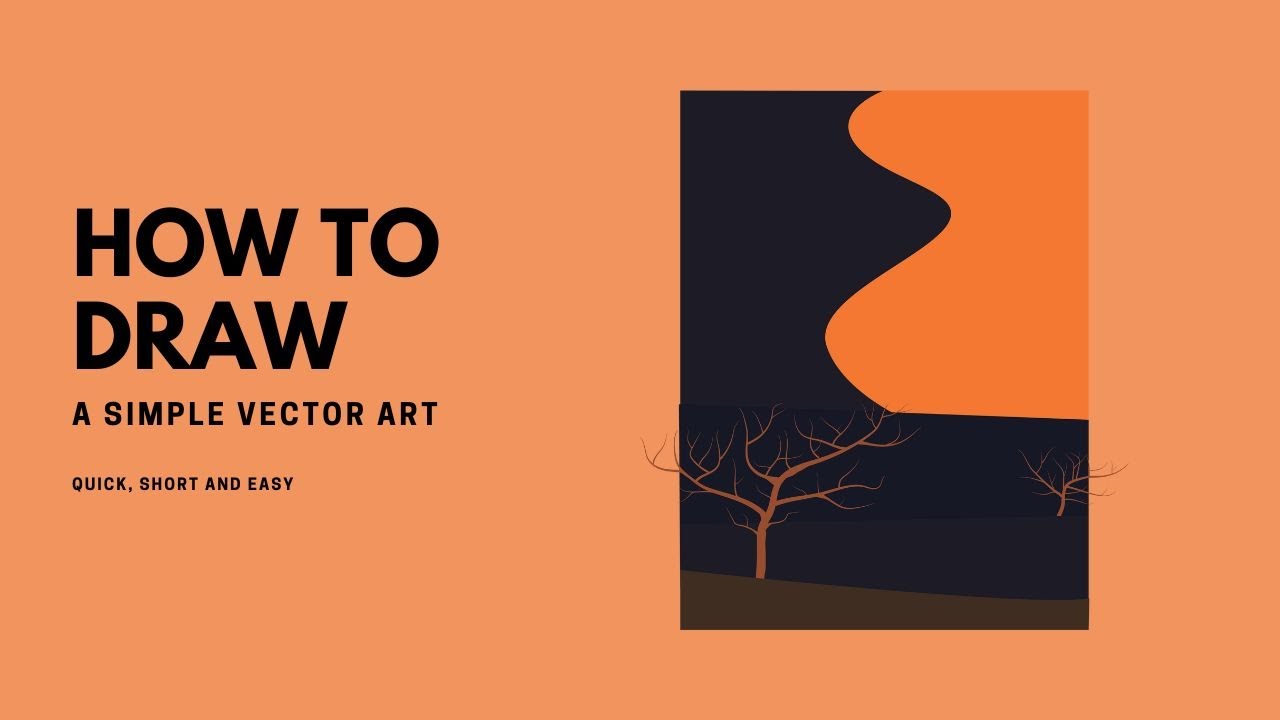 HOW TO MAKE A SIMPLE VECTOR ART IN 10 MINUTES!!