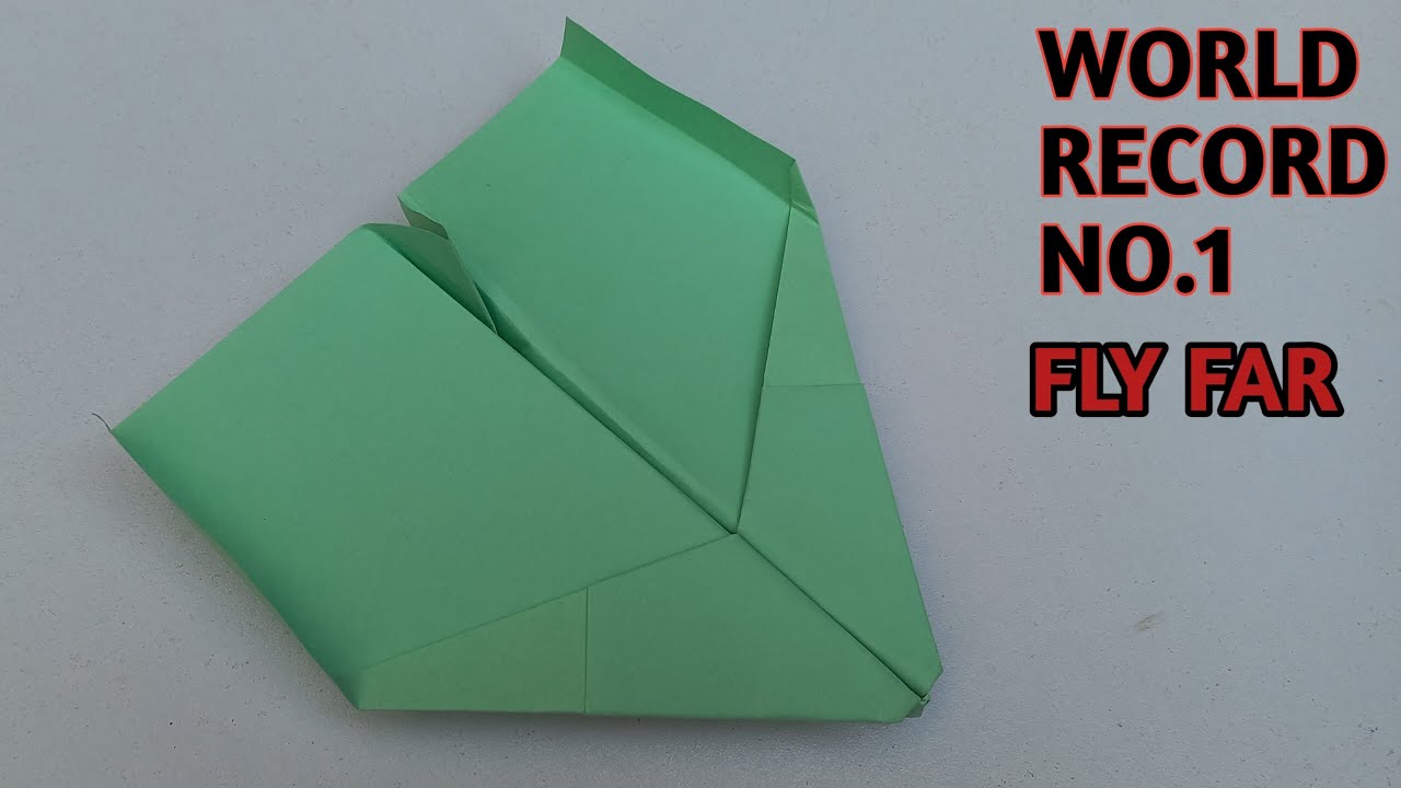 World Record No.1 Paper Airplane That Flies Far | Try This😱
