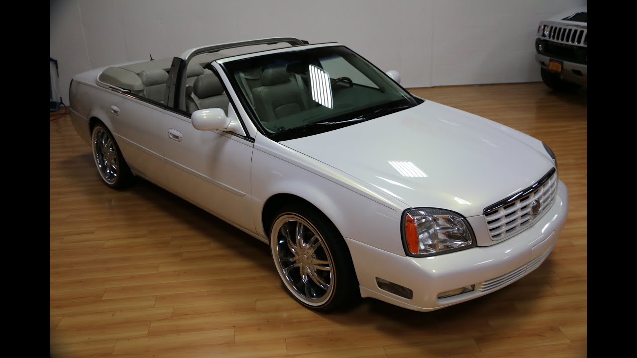 Deez Nuts!! Cadillac DTS Convertible For Sale~Custom Stereo~Chrome 20s~8,589 MILES!