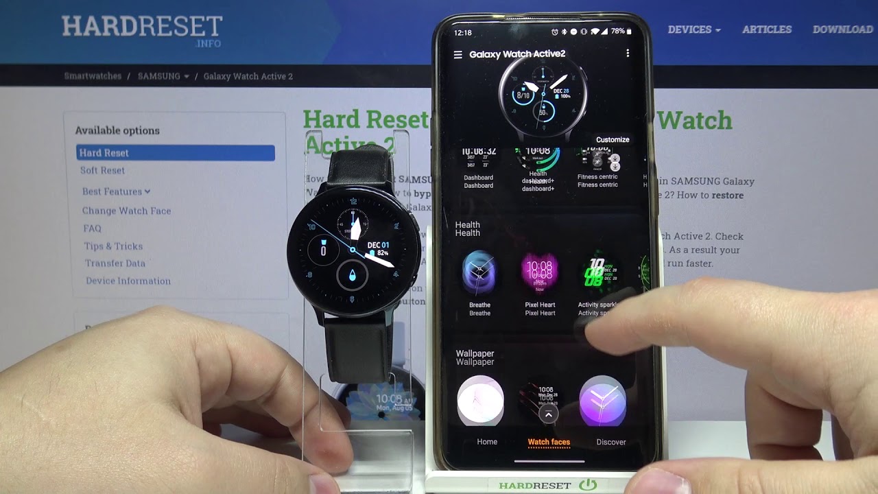 How to Install Additional Watch Faces in SAMSUNG Galaxy Watch Active 2 &ndash; Set New Watch Face