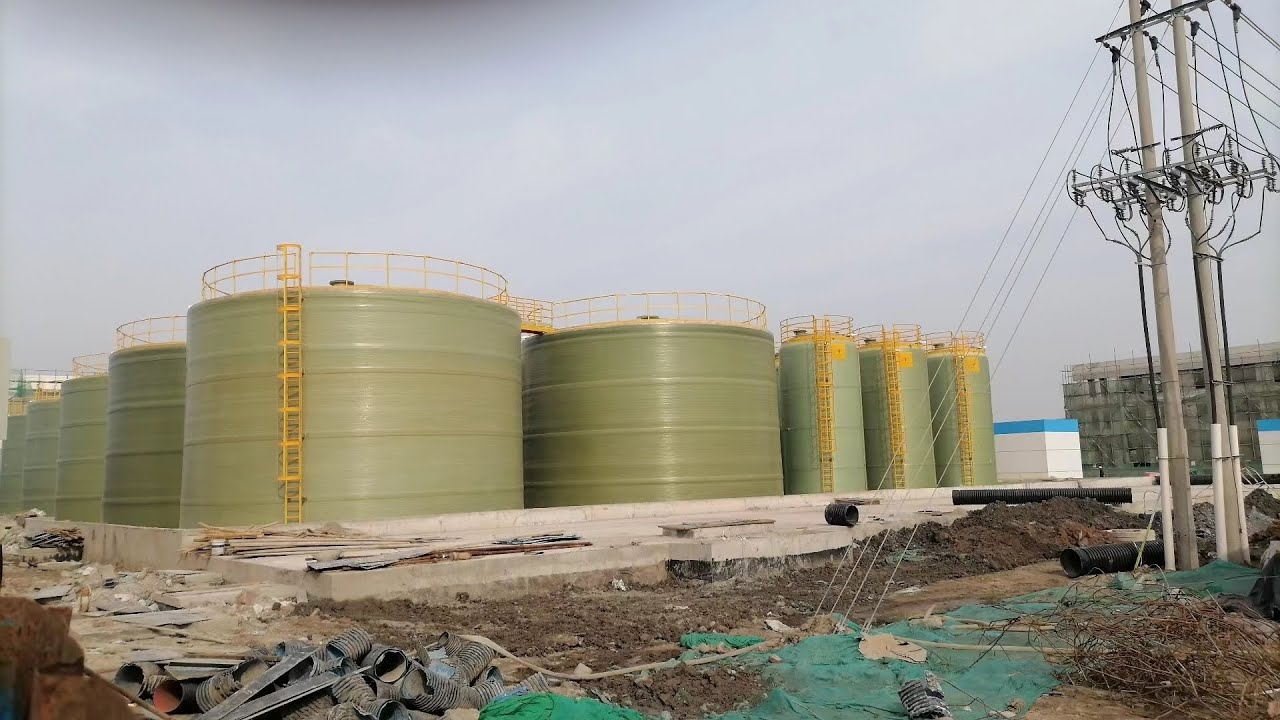 Onsite large diameter FRP tank Manufacturing process