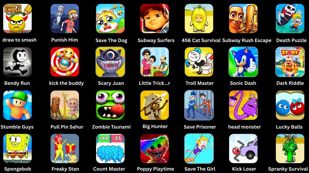Clash of scary,Roblox,Hill Climb Racing,Race Master 3D,Hide in The Backrooms,Poppy Playtime Chapter4