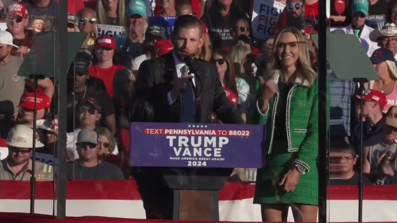 Eric and Lara Trump join Butler, PA rally in 'fight' chant, call 2024 election 'good vs. evil'