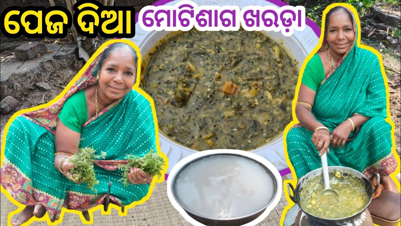 ଏମିତି ବନାନ୍ତୁ ପେଜ ଦିଆ ମୋଟିଶାଗ ଖରଡ଼ା ଭାରି ସୁଆଦିଆ ଲାଗିବ/MotiSaga Kharada Recipe @AaiNatuniHandisala