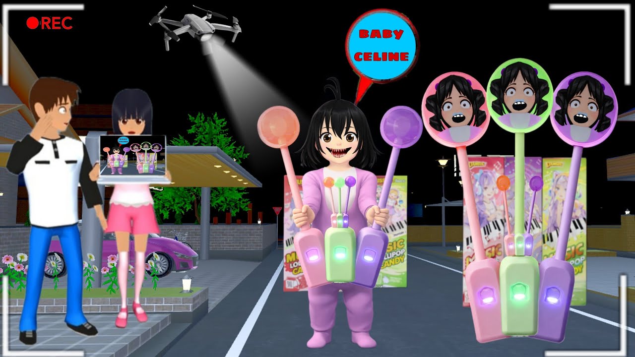 Малышка Селин в панике, запись с камеры видеонаблюдения стала вирусной, музыка на леденце перед д...