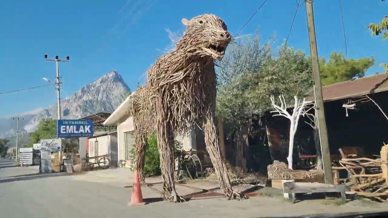 antalya çakırlar yolu ağac heykel.