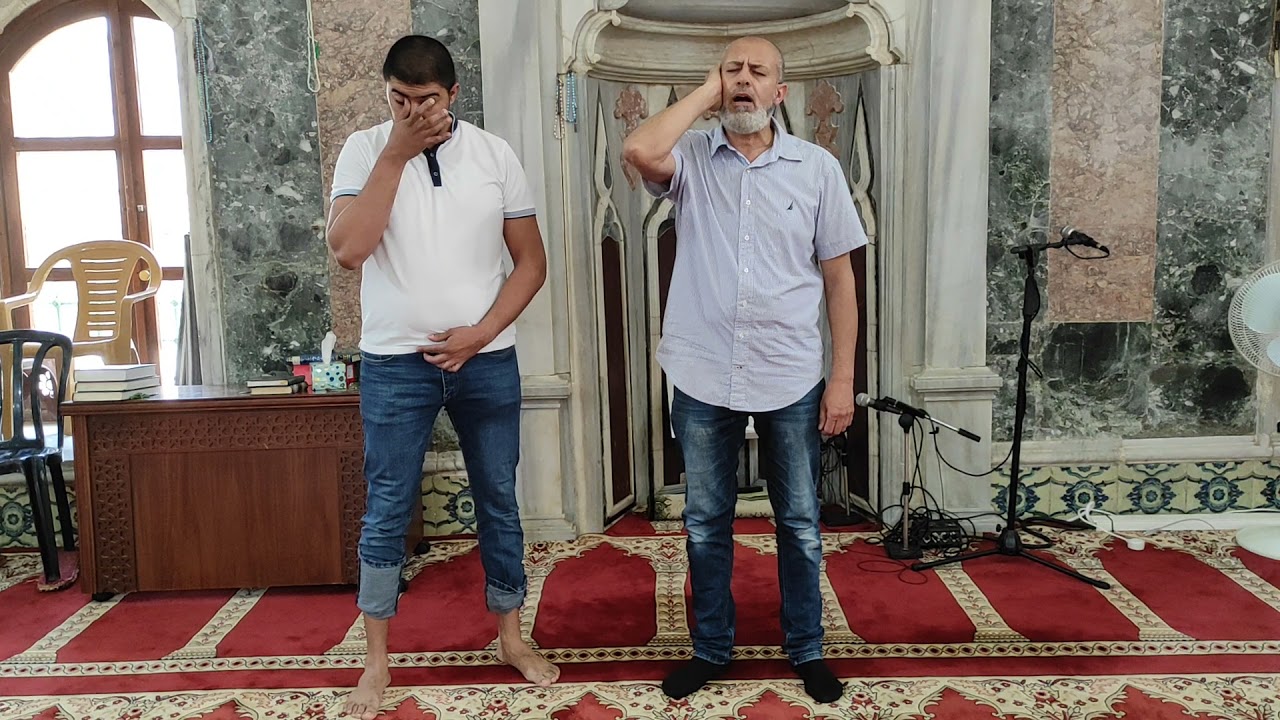 اذان مشترك ،مسجد الجزار عكا ،المؤذنين خالد عكر وابراهيم محمد مصري.