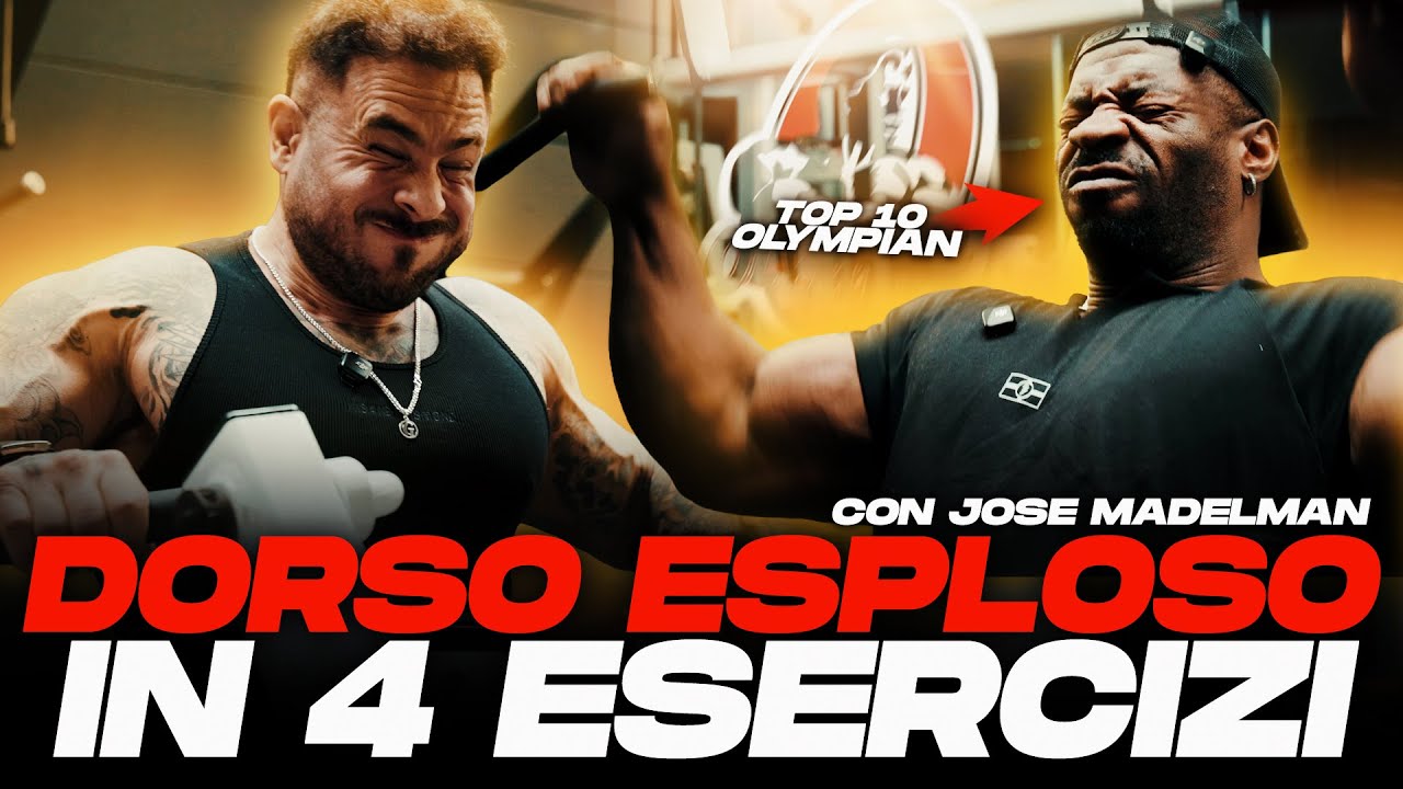 ALLENAMENTO DORSO DA OLYMPIAN | con JOSE' MADELMAN (TOP 10 MR.OLYMPIA)
