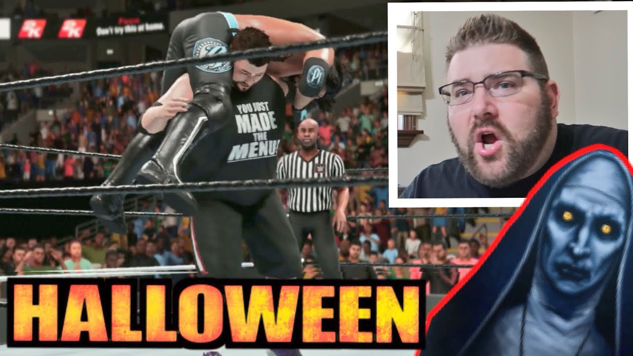My 1st WWE 2k19 CAW vs AJ Styles For Game Master Halloween Challenge Stage 4 Reveal
