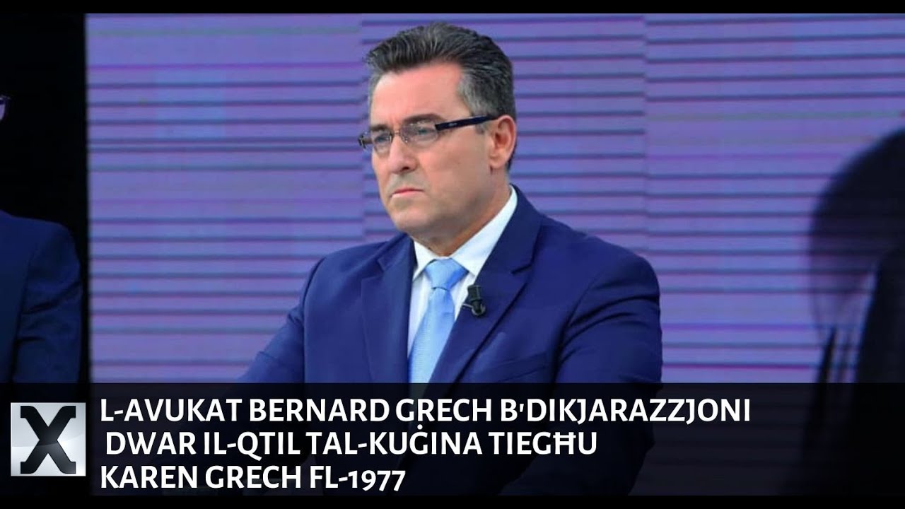 L-Avukat Bernard Grech b'dikjarazzjoni dwar il-qtil tal-kuġina tiegħu Karen Grech fl-1977