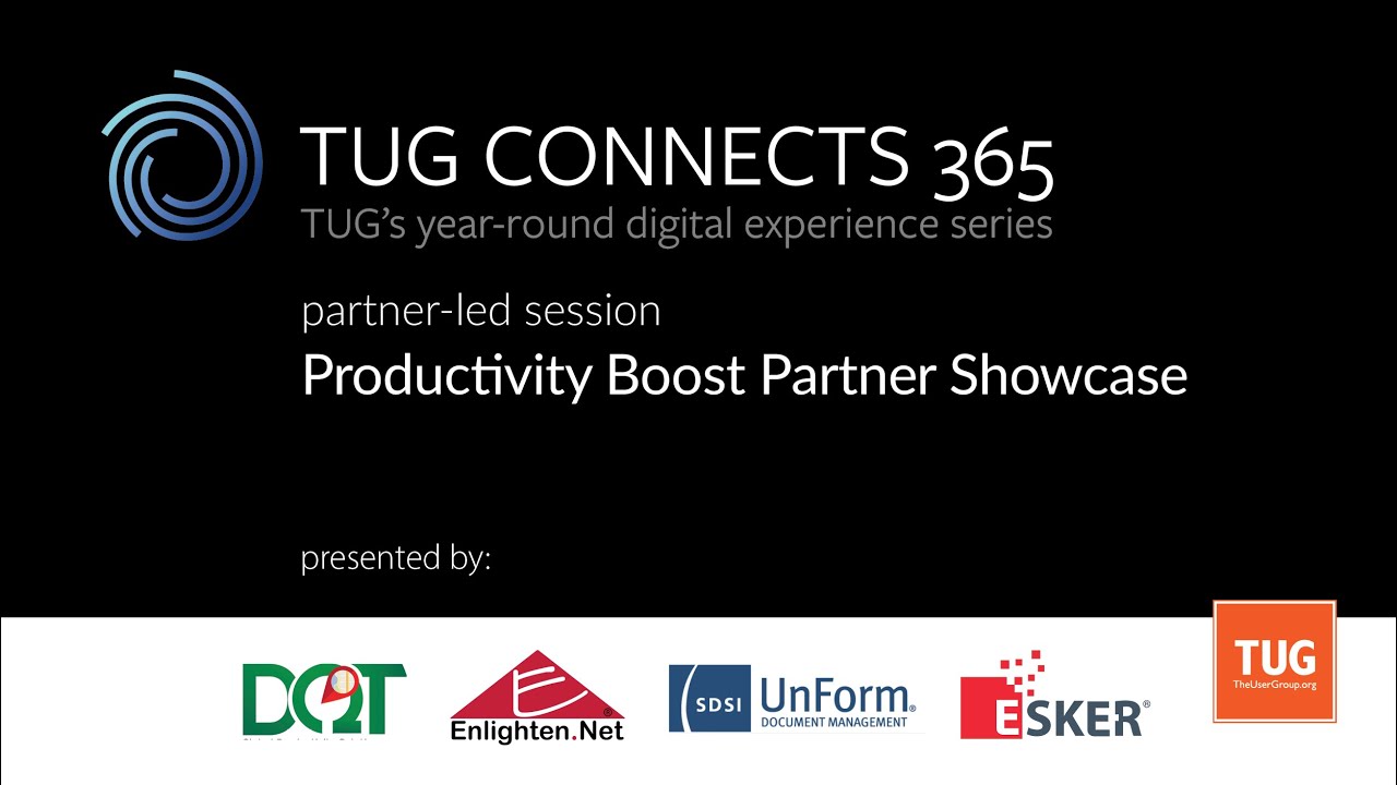 TUG CONNECTS 365: Productivity Boost Partner Showcase