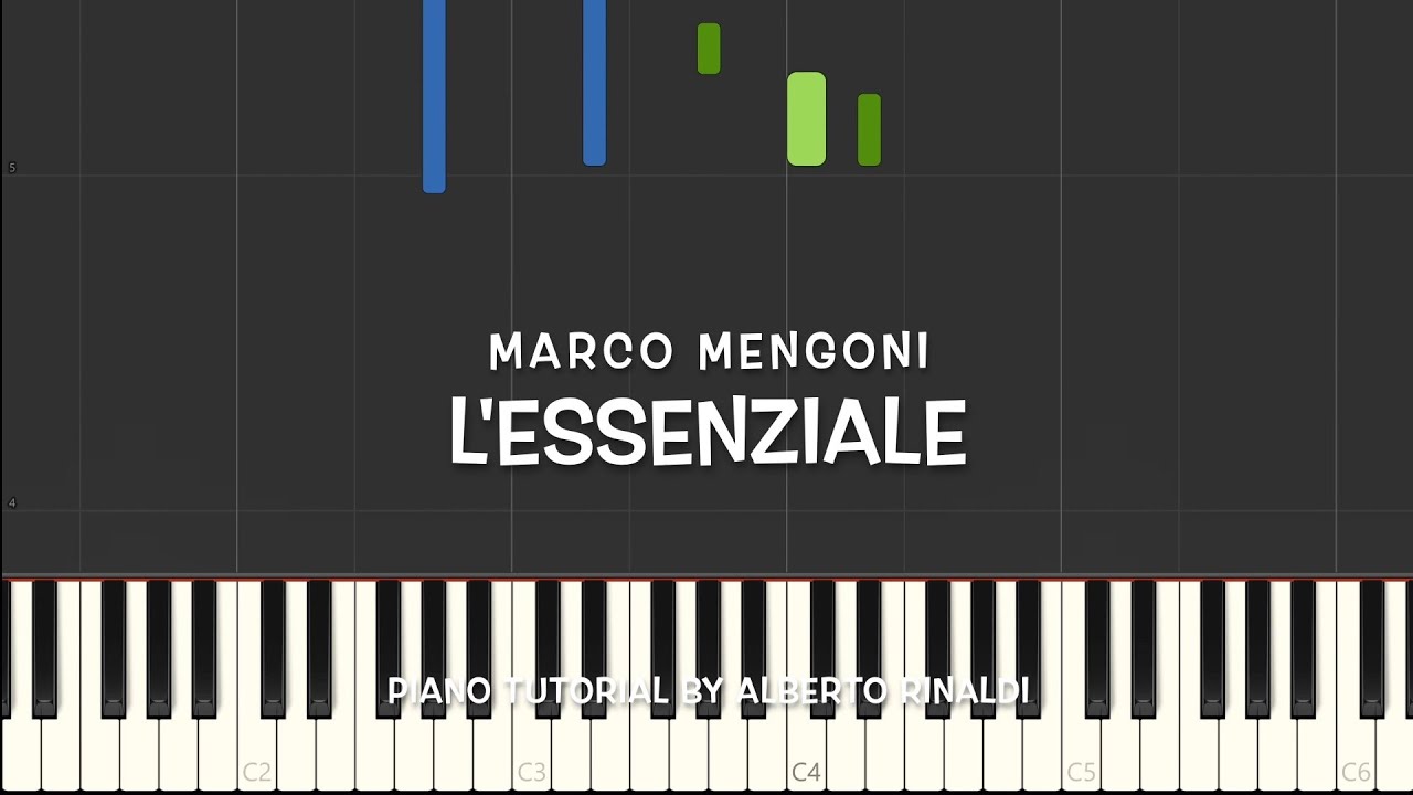 Marco Mengoni - L'Essenziale (Piano tutorial with Synthesia)