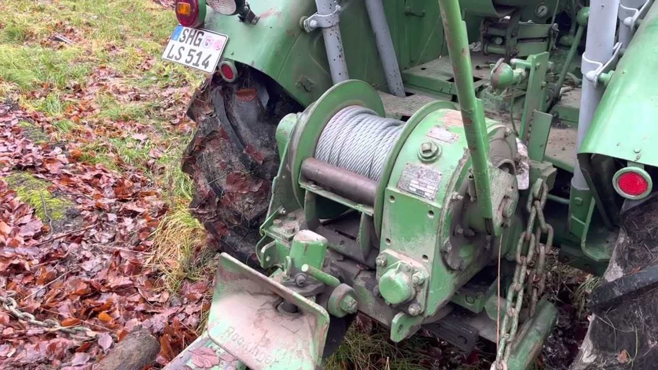 Deutz F3L514 mit Schlang&Reichart beim Holzrücken