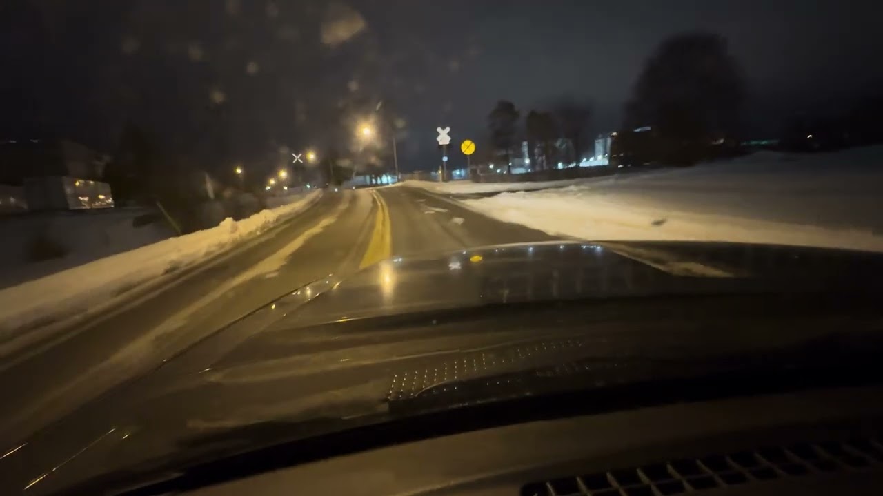 Driving home after another long day of work 