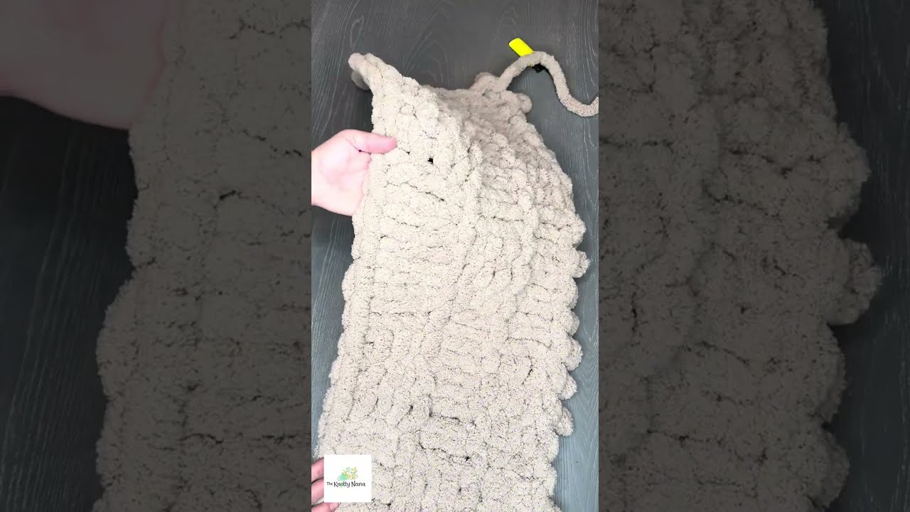 Chunky knit blanket Basket Weave Pattern Tutorial