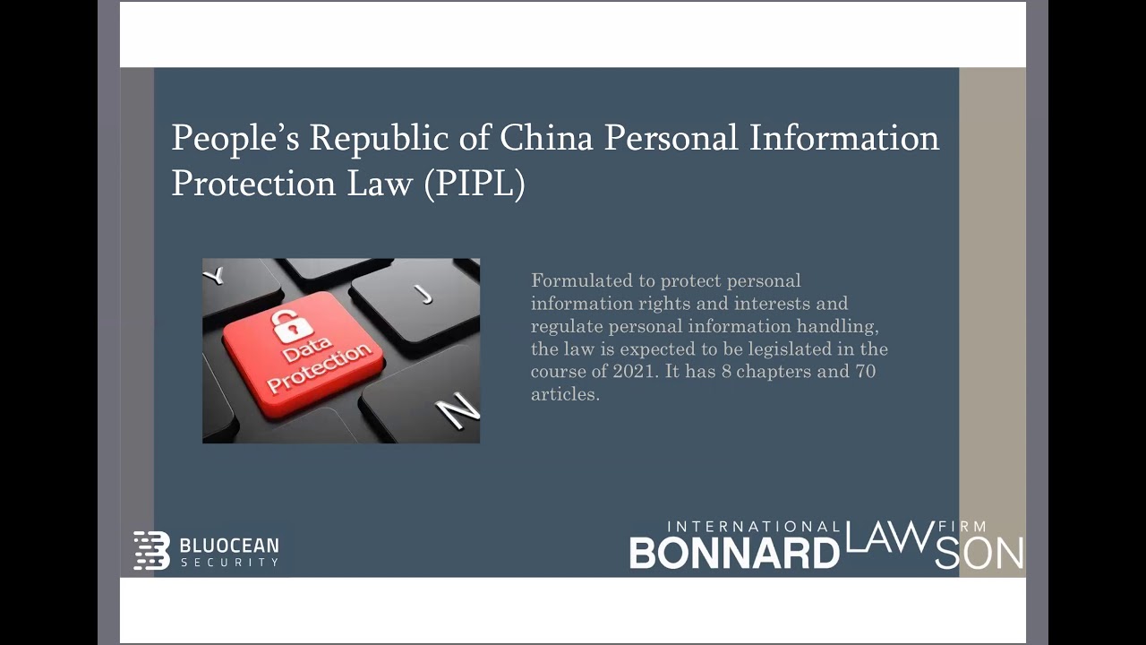 Webinar: China's New Personal Information Protection Law explained