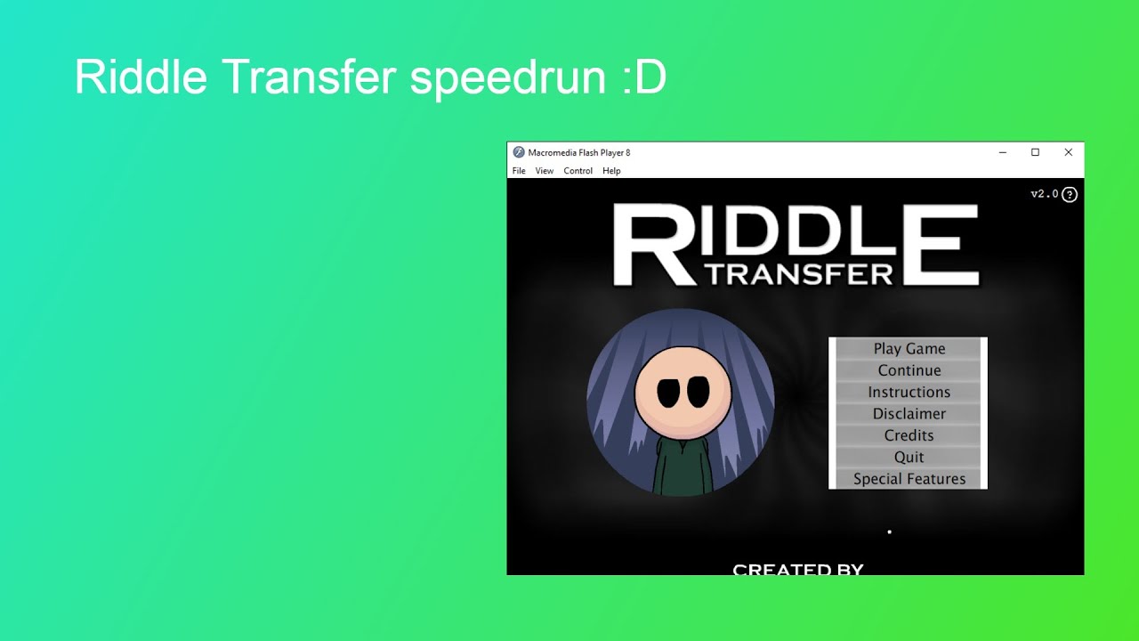Riddle Transfer speedrun