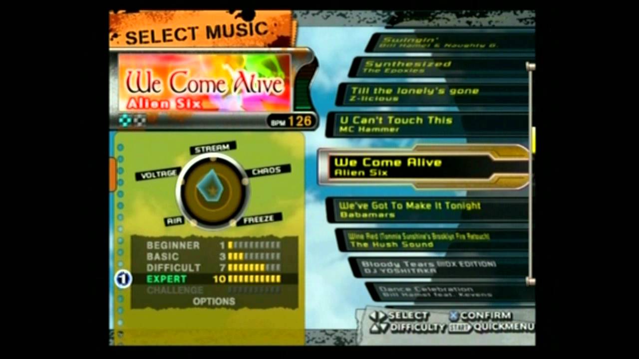 Dance Dance Revolution X (US CS) Full Song List